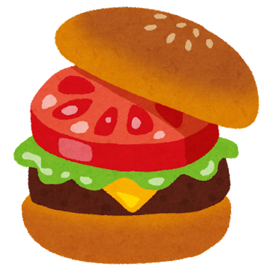 チーズハンバーガーのイラスト